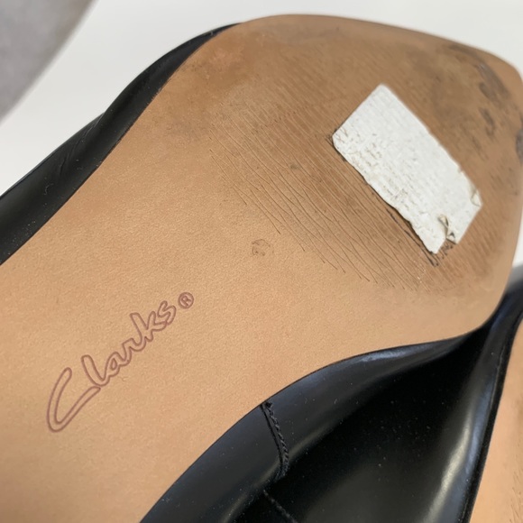 Clarks Abby pointed leather flats Sz 9.5 - Picture 8 of 8